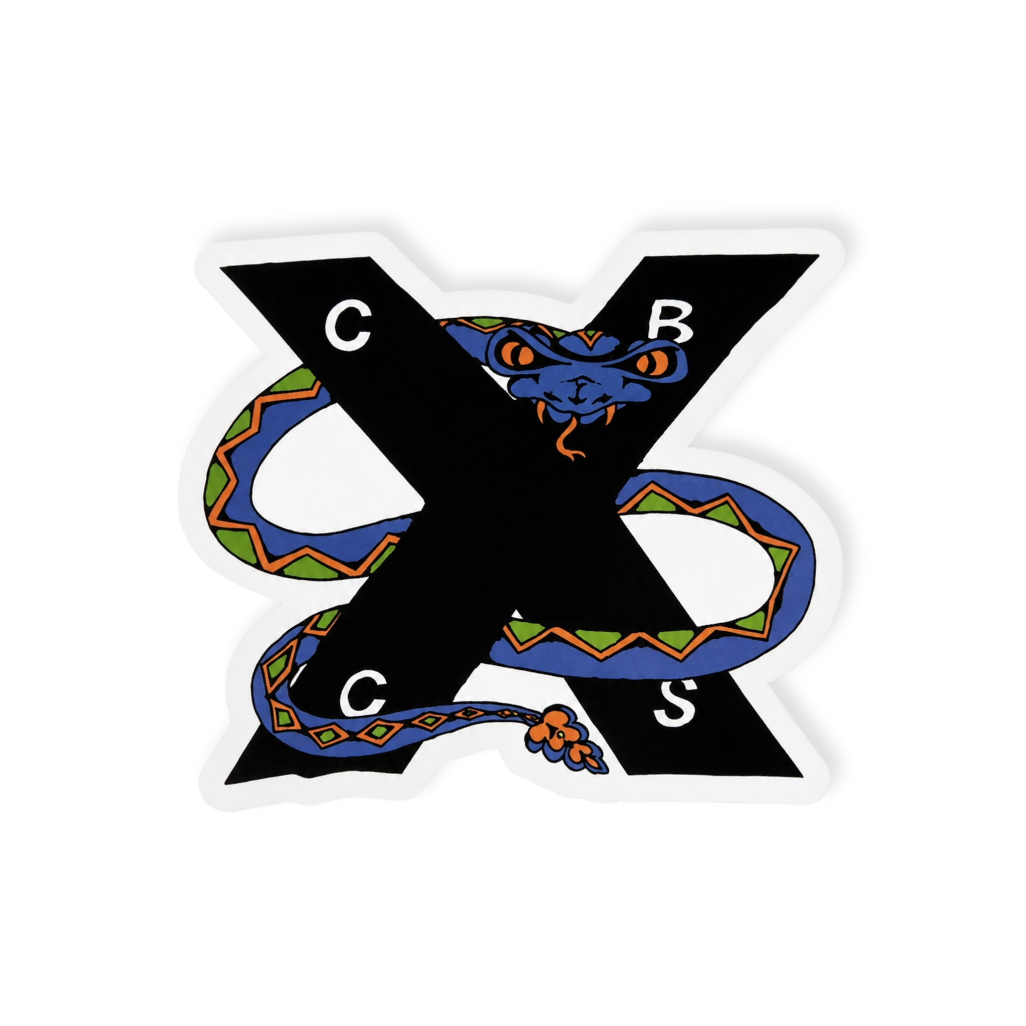 X Snake Sticker
